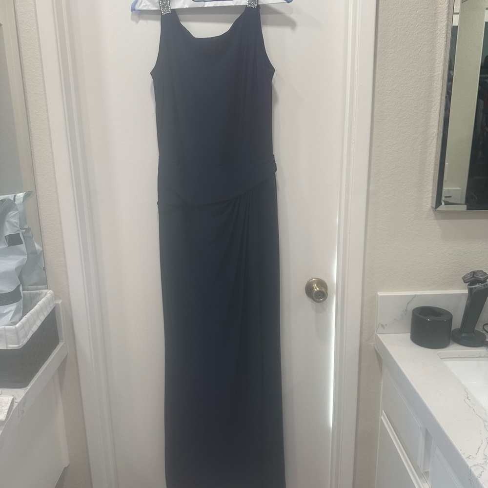 Navy Blue Ralph Lauren Gown - Picture 2 of 10